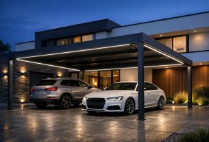 Wiata Carport w eleganckiej zabudowie posesji: praktyka, design i trwałość